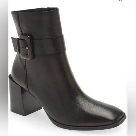 Paul Green Shoes - NWT Paul Green Nirvana Ankle Boots Square Toe Block Heel Zip Leather Black 8